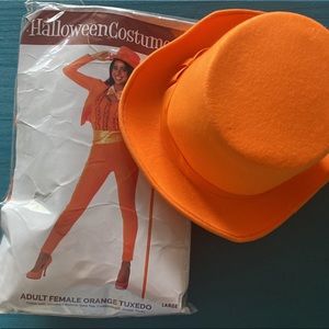 Orange Halloween Costume with Hat